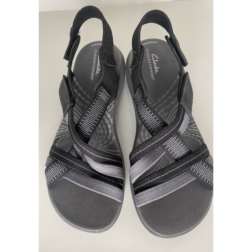Clarks Cloudsteppers Women's Size 6 Black Mira Ivy Slingback Sandals Comfort